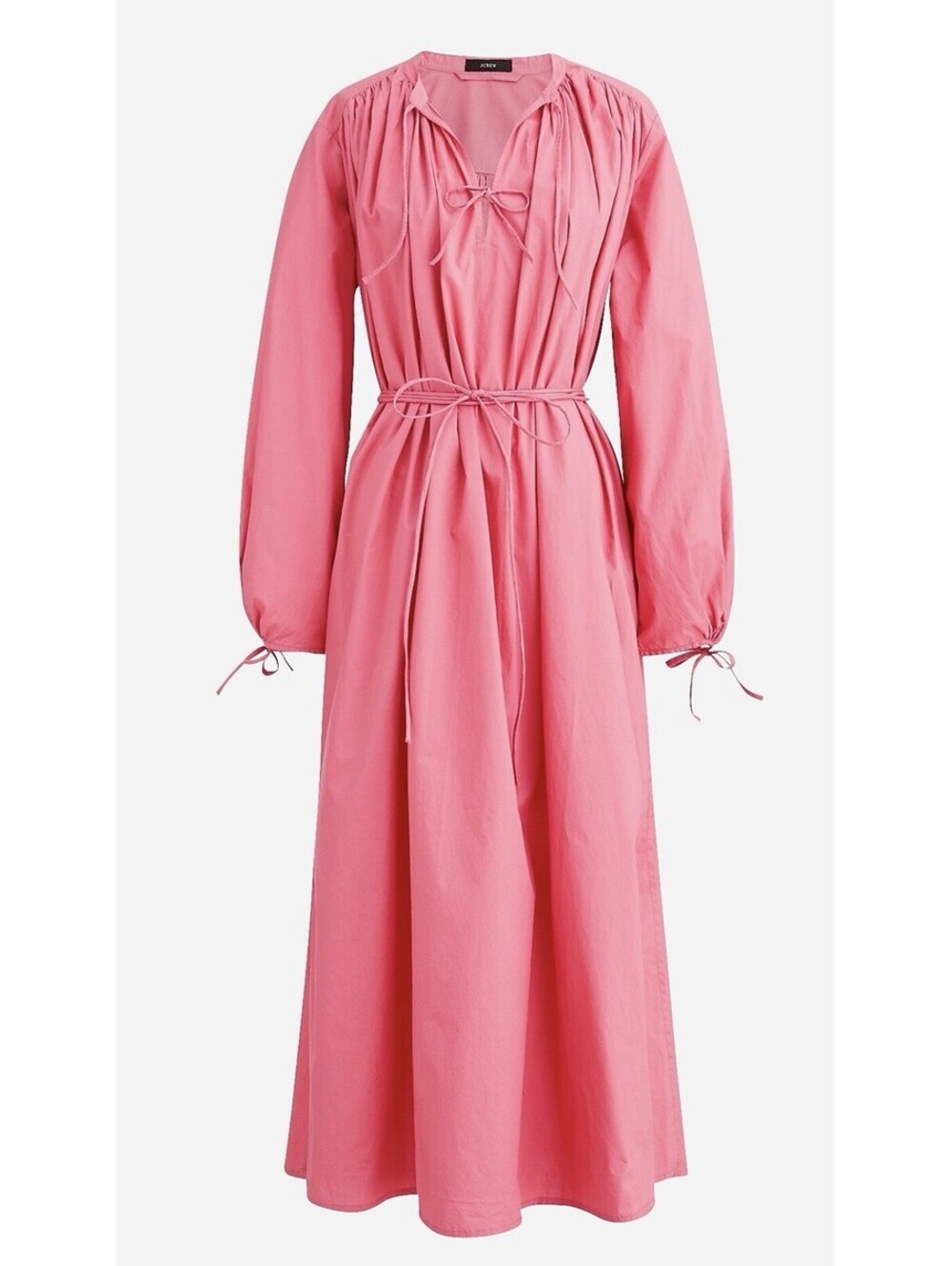 JCrew Cotton Poplin Tunic Midi Dress Pastel Color  Many Beautiful Details S/ M